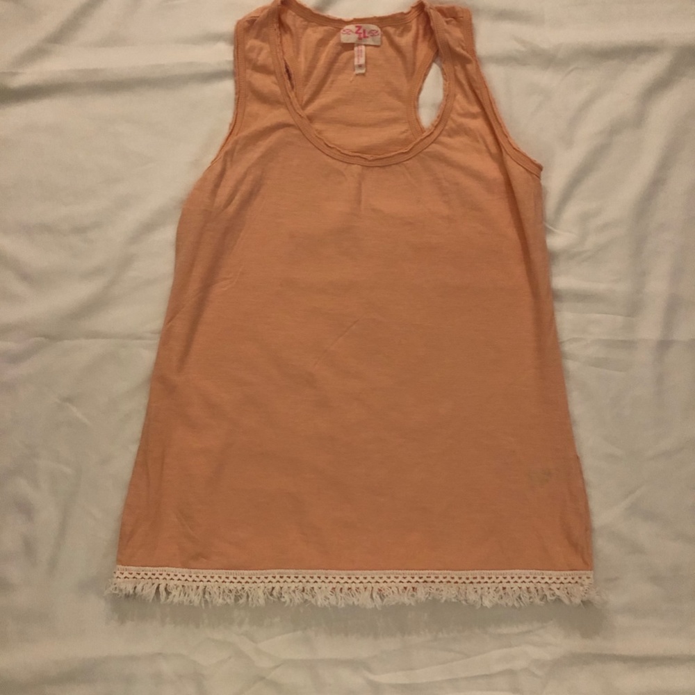 Peach Fringe tank